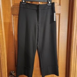 Fabrizio Gianni Stretch Knit wide leg crop pants, Size 6